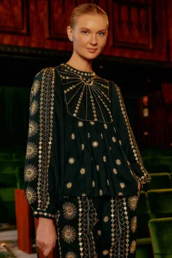FARM Rio SUN EMBROIDERED BLOUSE