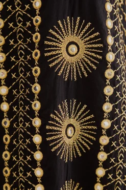 FARM Rio SUN EMBROIDERED MIDI DRESS
