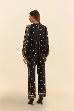FARM Rio SUN EMBROIDERED PANTS