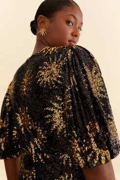 FARM Rio  SUNNY MOOD SEQUIN MINI DRESS