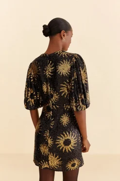 FARM Rio  SUNNY MOOD SEQUIN MINI DRESS