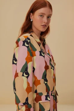 FARM Rio  THE KISS MULTICOLOR CUT OUT BLAZER