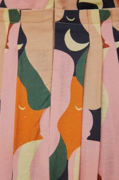 FARM Rio THE KISS MULTICOLOR SLEEVELESS MIDI DRESS