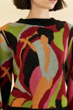 FARM Rio THE MULTICOLOR DANCE KNIT SWEATER
