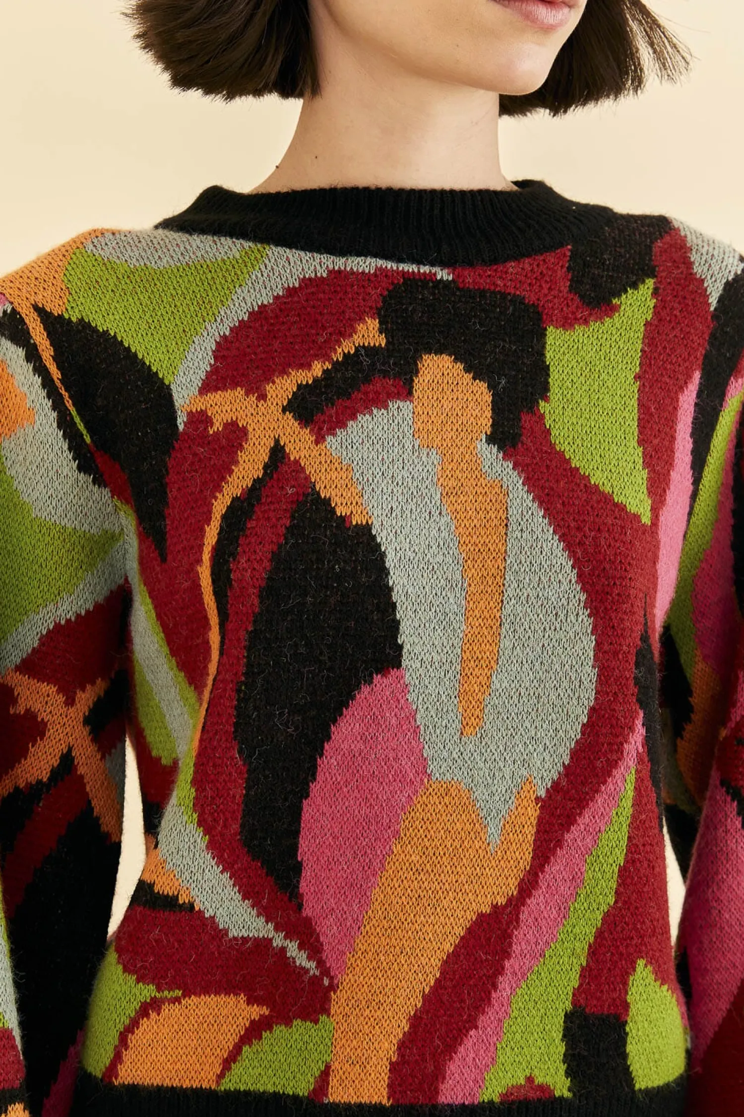 FARM Rio THE MULTICOLOR DANCE KNIT SWEATER