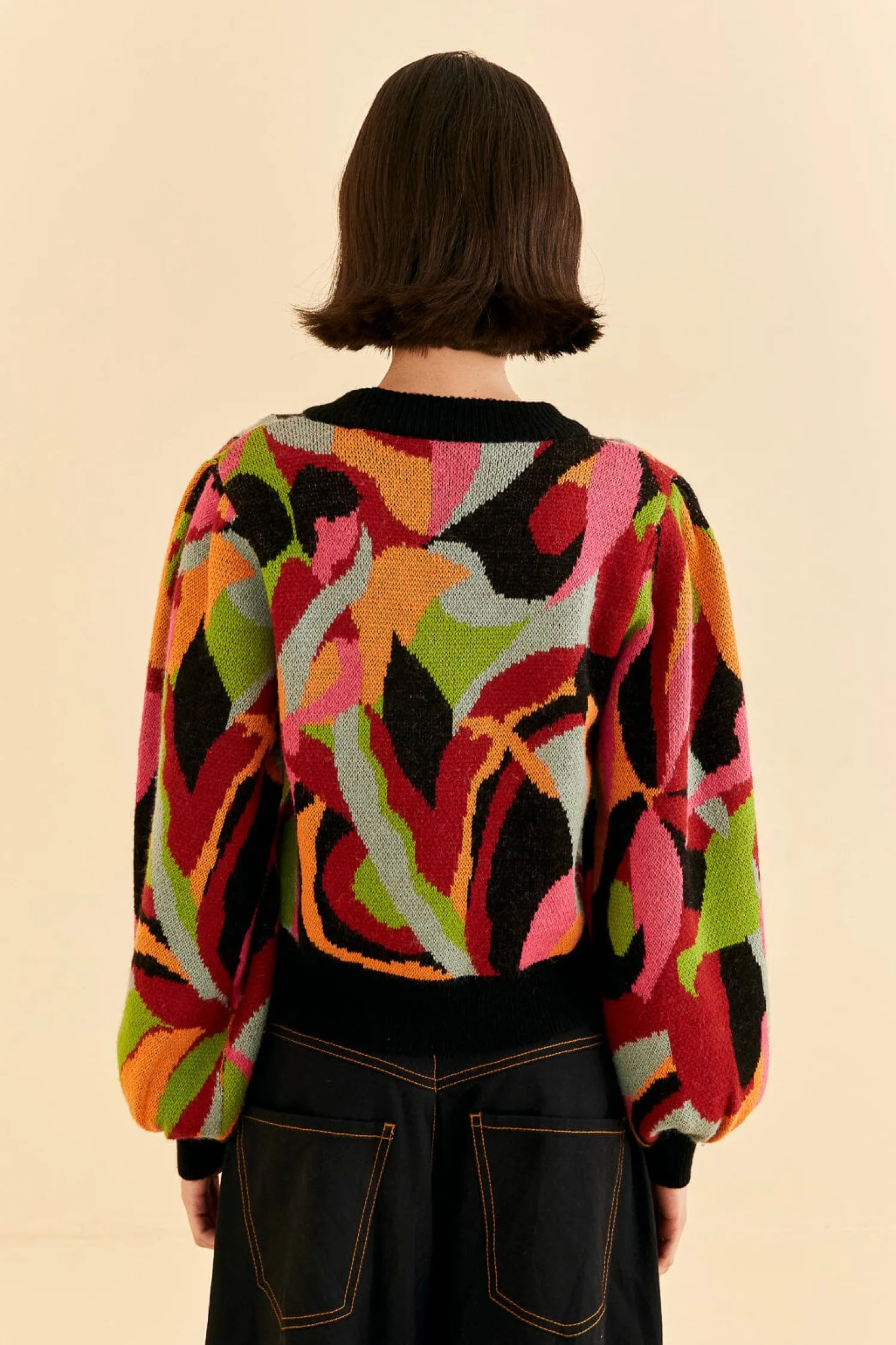 FARM Rio THE MULTICOLOR DANCE KNIT SWEATER