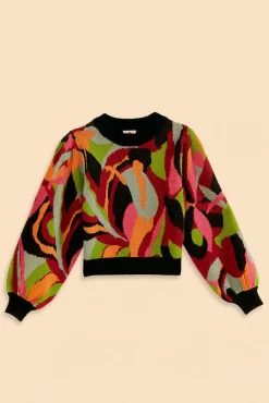 FARM Rio THE MULTICOLOR DANCE KNIT SWEATER