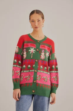 FARM Rio  TROPICAL CHRISTMAS AINIKA CARDIGAN