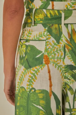 FARM Rio TROPICAL FOREST OFF-WHITE JUMPSUIT