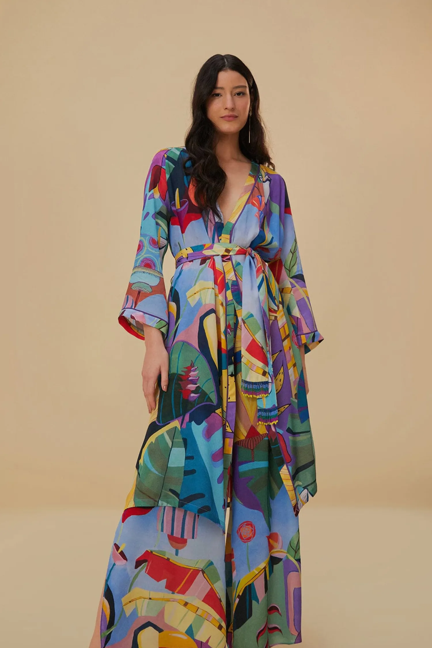 FARM Rio TROPICAL SCENARIO MULTICOLOR PANTS