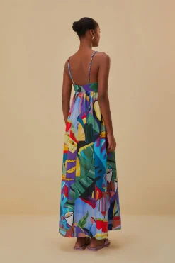 FARM Rio TROPICAL SCENARIO SLEEVELESS MAXI DRESS