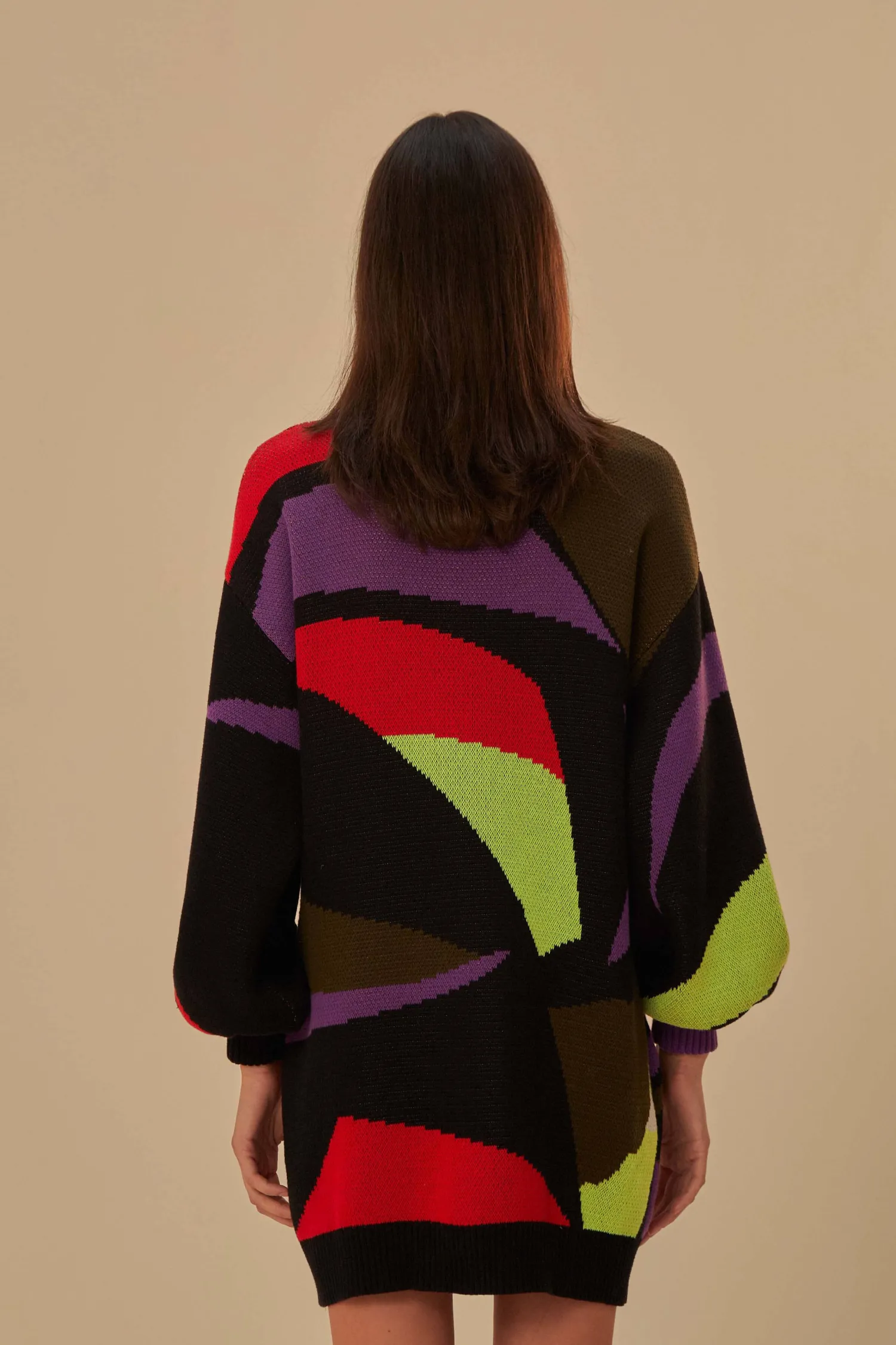 FARM Rio TUCANO KAMBO KNIT SWEATERDRESS