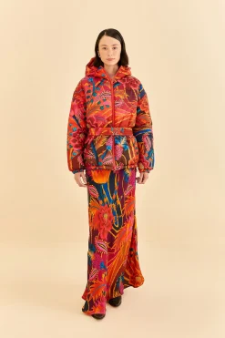 FARM Rio  VINTAGE WAVE REVERSIBLE PUFFER JACKET
