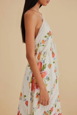 FARM Rio WHITE BANANA VITAMIN LACE COVER UP