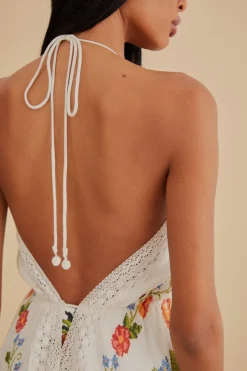 FARM Rio WHITE BANANA VITAMIN LACE COVER UP