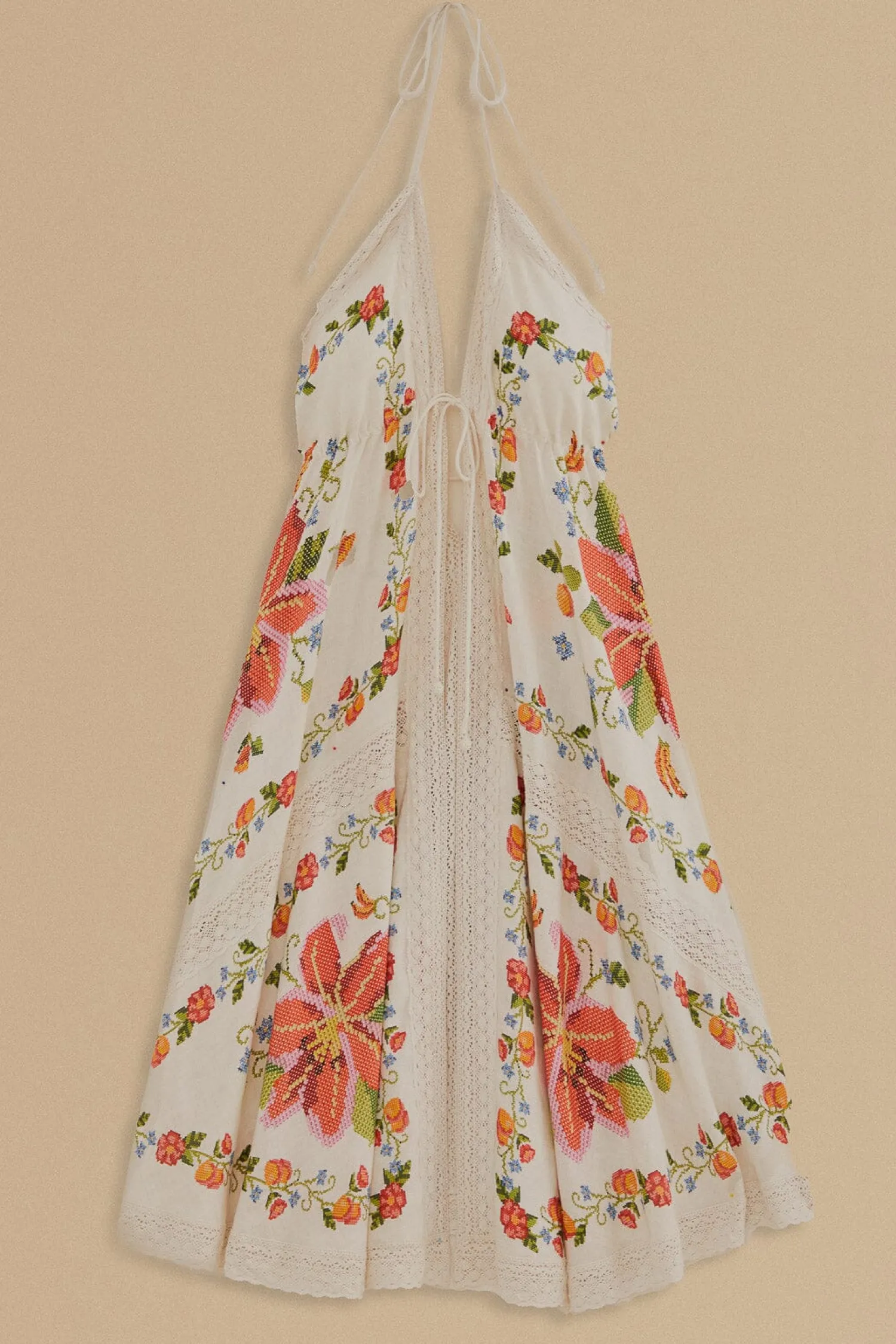 FARM Rio WHITE BANANA VITAMIN LACE COVER UP