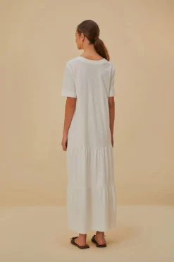 FARM Rio WHITE NATUREZA ORGANIC COTTON MAXI DRESS