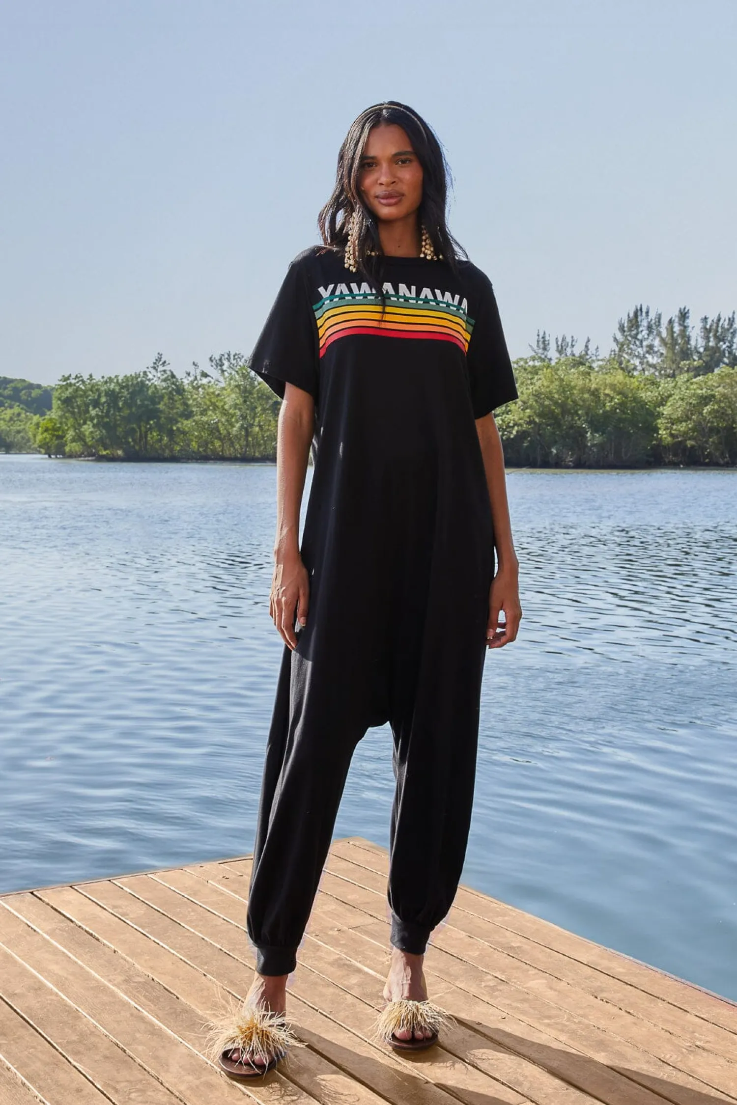 FARM Rio YAWANAWA CARIOCA LONGSLEEVE JUMPSUIT