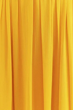 FARM Rio  YELLOW SLEEVELESS MAXI DRESS WITH SUN BUCKLE